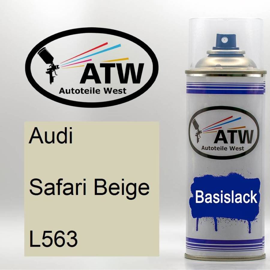 Audi, Safari Beige, L563: 400ml Sprühdose, von ATW Autoteile West.